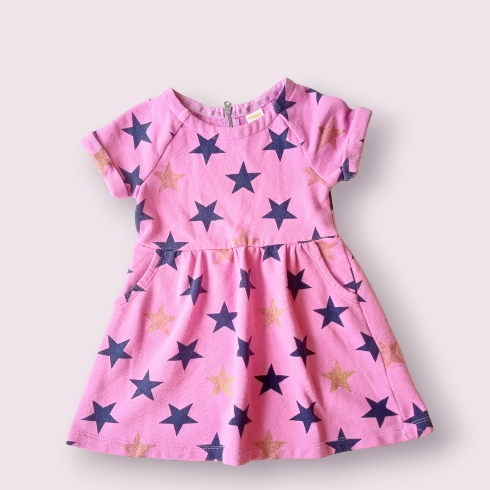 Gymboree pink star girls dress size 4 - Picture 1 of 6